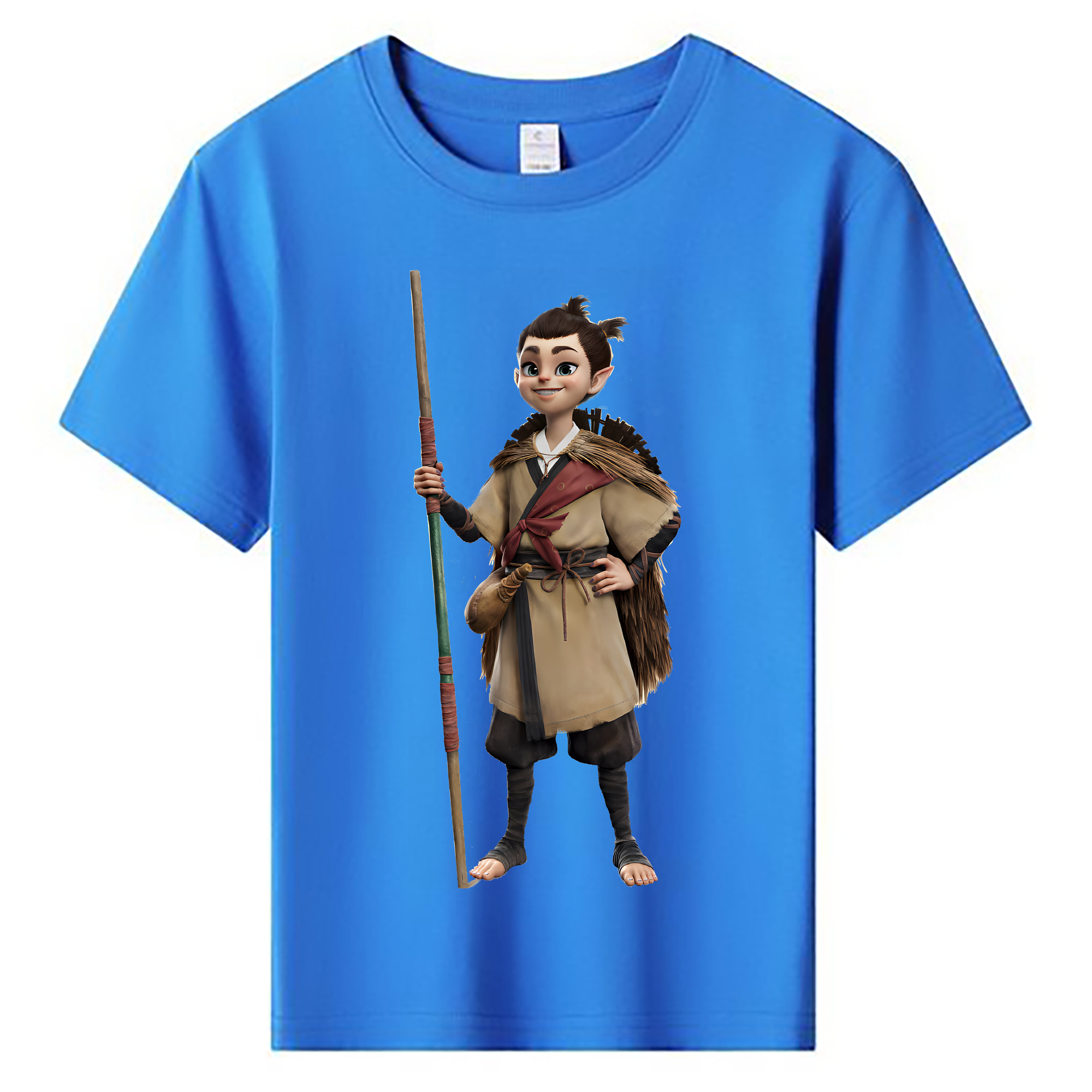 （画像用） Ne Zha 2 ナタ 魔童の大暴れ 綿100％キッズTシャツ（フロントプリント）